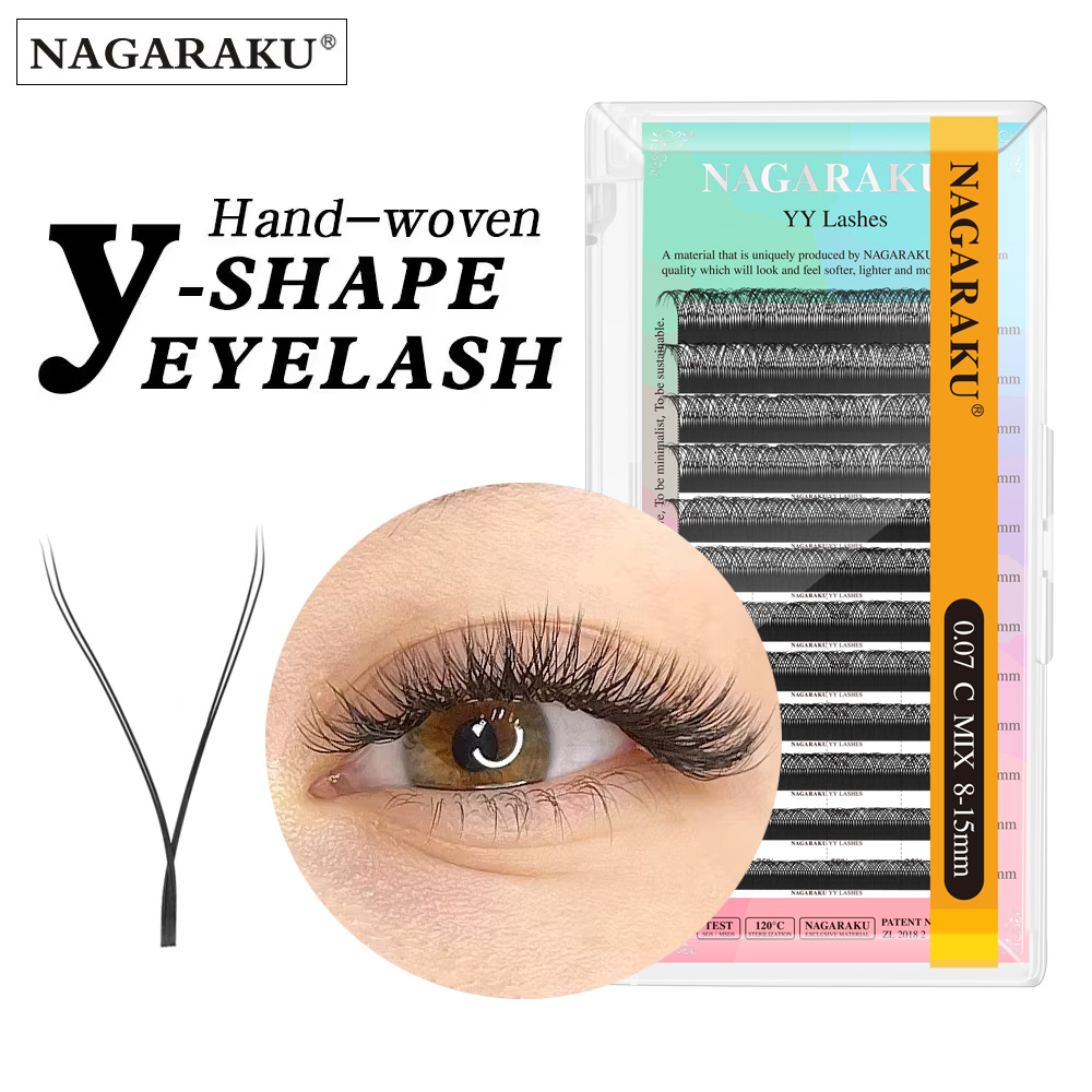 Eyelash Extension Course - NAGARAKU YY 모양 손으로 짠 프리미엄