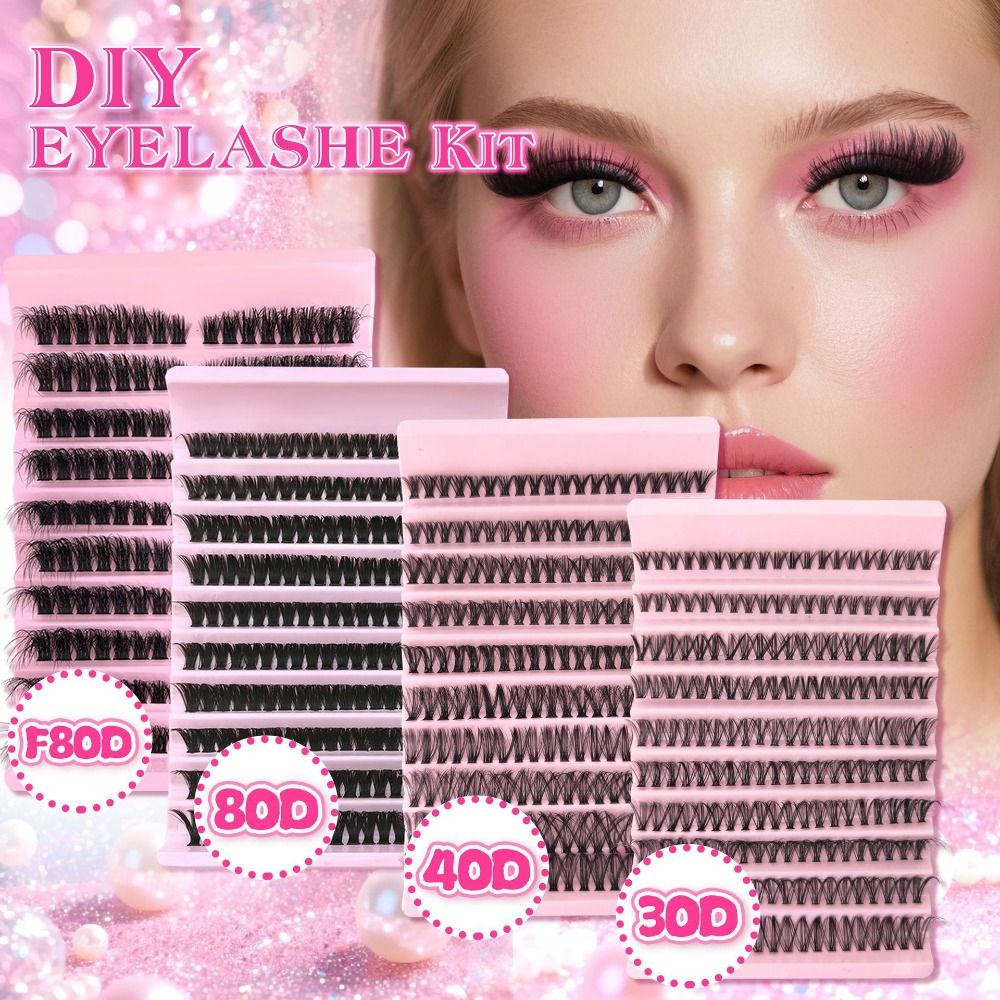 Eyelash Extension Cluster - 내추럴 룩 인조 속눈썹 위스피 스타일