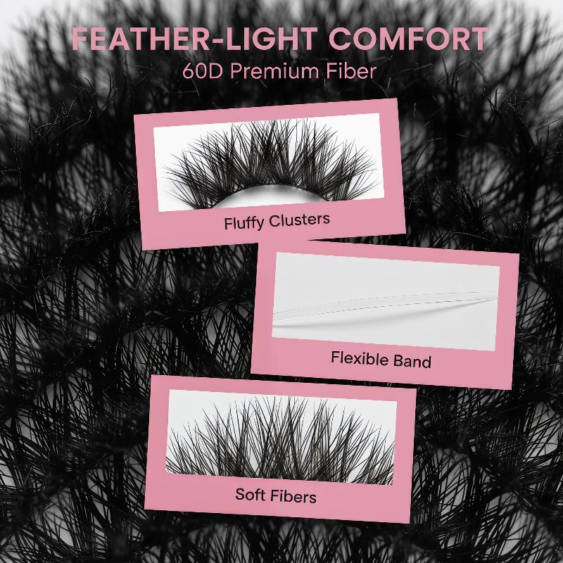 1세트 DIY 개별 속눈썹, 풍성한 DIY 속눈썹북,  - Eyelash Extension Cluster 리뷰 및 가격