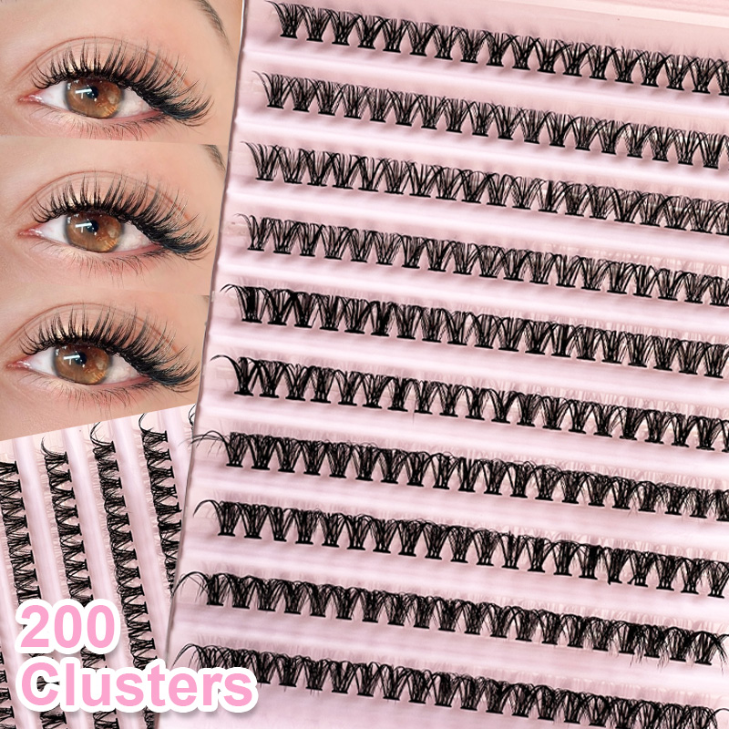 개별 속눈썹 속눈썹 클러스터 8-16mm 200개 자연 - Eyelash Extension Cluster 리뷰 및 가격