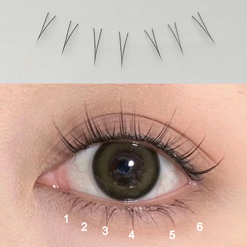 J 컬 V 모양 속눈썹 아래 만화 눈 속눈썹 자연 아래 - Eyelash Extension Korea 리뷰 및 가격